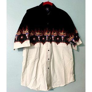 Panhandle Slim Texas Flames Rockabilly Shirt